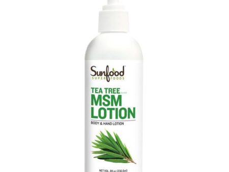 MSM Lotion  Tea Tree   8 fl oz (236.6 ml)  Sunfood Sale