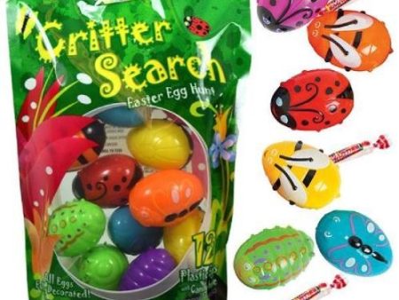 12 PLASTIC EGGS WITH CANDY INSIDE Cheap