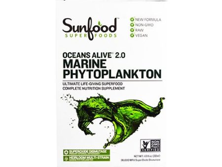 Ocean s Alive 2.0 Marine Phytoplankton  1 fl oz (30 ml)  Sunfood For Cheap