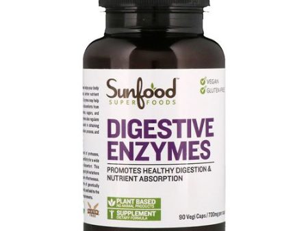 Digestive Enzymes  700 mg  90 Vegi Caps  Sunfood Supply