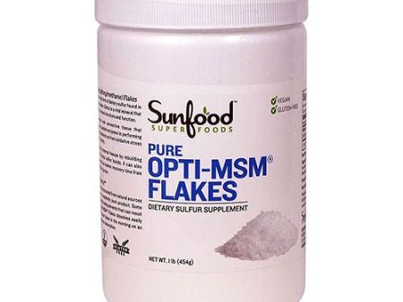 Pure Opti-MSM Flakes  1 lb (454 g)  Sunfood Online