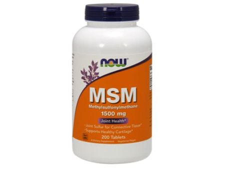 NOW Supplements  MSM (Methylsulfonylmethane) 1 500 mg  Supports Healthy Cartilage*  Joint Health*  200 Tablets Hot on Sale