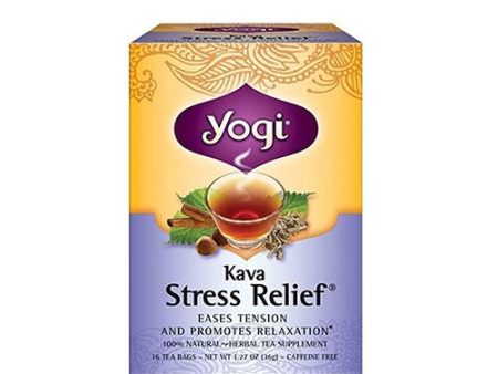 Yogi Tea - Kava Stress Relief (6 Pack) - Eases Tension and Promotes Relaxation - Caffeine Free - 96 Herbal Tea Bags (B0009F3QKW) Supply