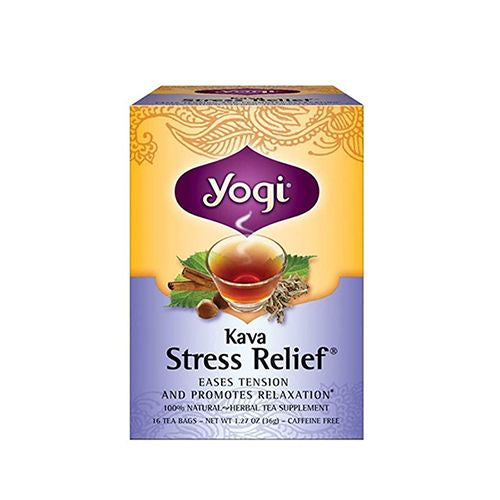 Yogi Tea - Kava Stress Relief (6 Pack) - Eases Tension and Promotes Relaxation - Caffeine Free - 96 Herbal Tea Bags (B0009F3QKW) Supply