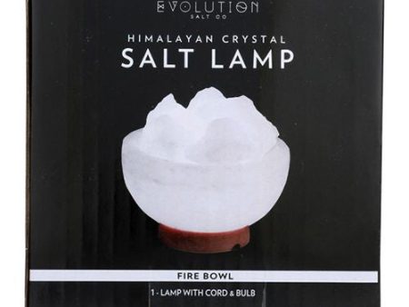 (Price each)Evolution Salt - Salt Lamp Fire Bowl White - 7 LB Fashion