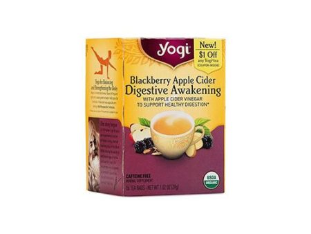 Yogi Tea Blackberry Apple Cider Digestive Awakening Tea Bags - 16ct For Discount