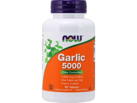 NOW Supplements  Garlic 5 000 (Allium sativum)  Enteric Coated  Odor Controlled  90 Tablets Online